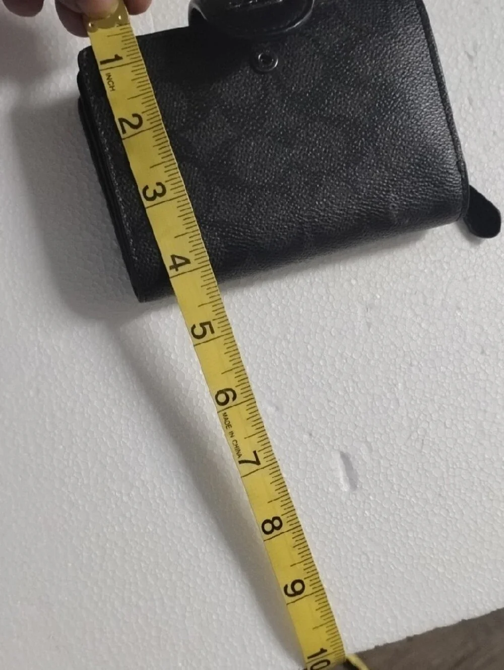 Coach Black Pebbled Leather Key & Card Organizer Wallet